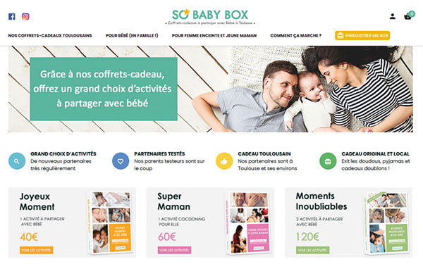 Création site internet coffret bébé toulouse